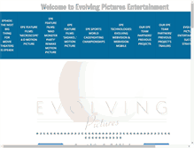 Tablet Screenshot of evolvingpicturesentertainment.com